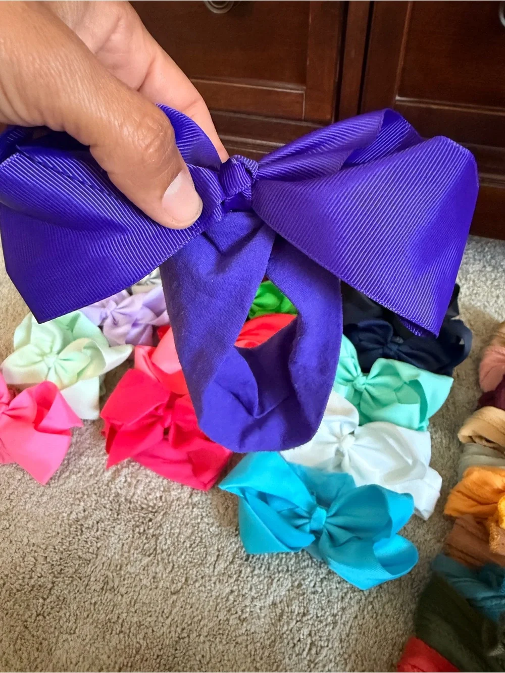 Kids Multi-Color Bow Hair Clip Set - Assorted Pastel and Bright Colors
